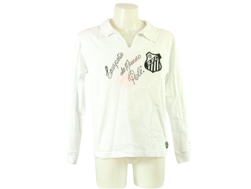 Pele's Signed Shirt, Santos FC authorized replica