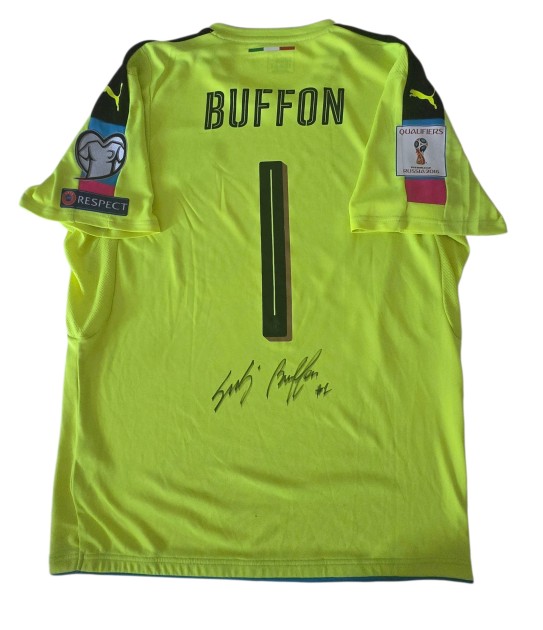 Maglia Gara Buffon Israele vs Italia, Qualificazioni Mondiali 2018 - Autografata