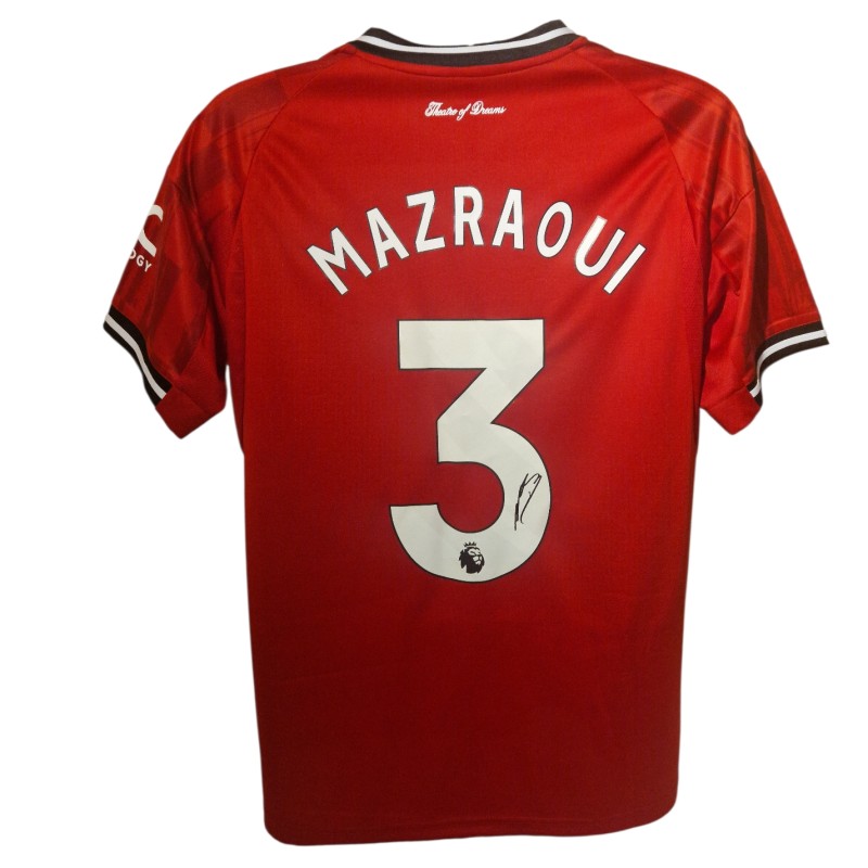 Noussair Mazraoui Signed Manchester United 2025–26 Home Football Shirt