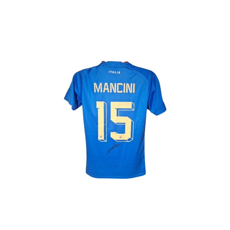 Maglia ufficiale Italia firmata da Gianluca Mancini per Euro 2022