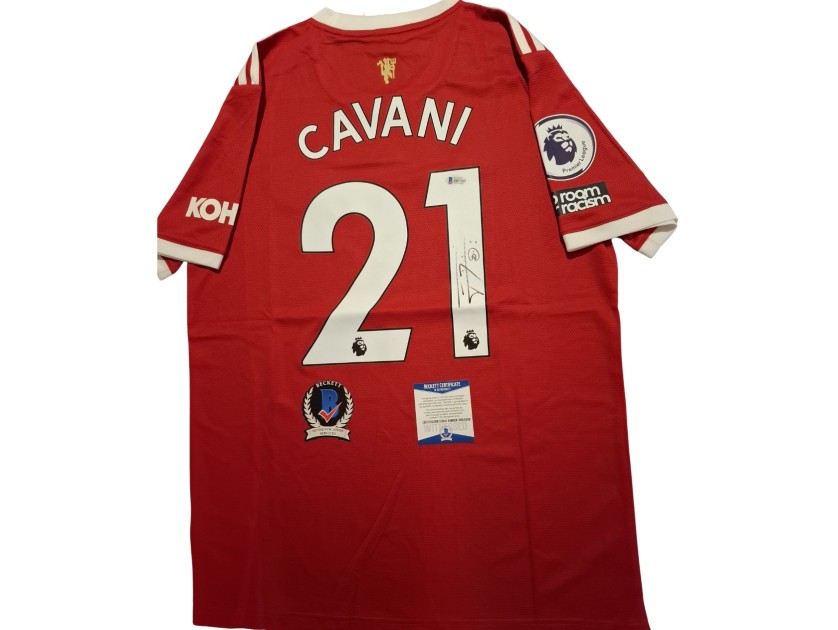 La maglia replica firmata di Edinson Cavani per il Manchester United 2021/22