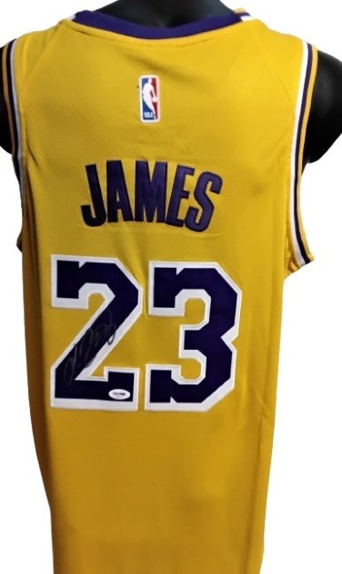 LeBron James Los Angeles Lakers Signed Replica Jersey