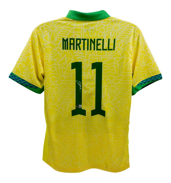 Gabriel Martinelli's Brazil Signed Replica Shirt