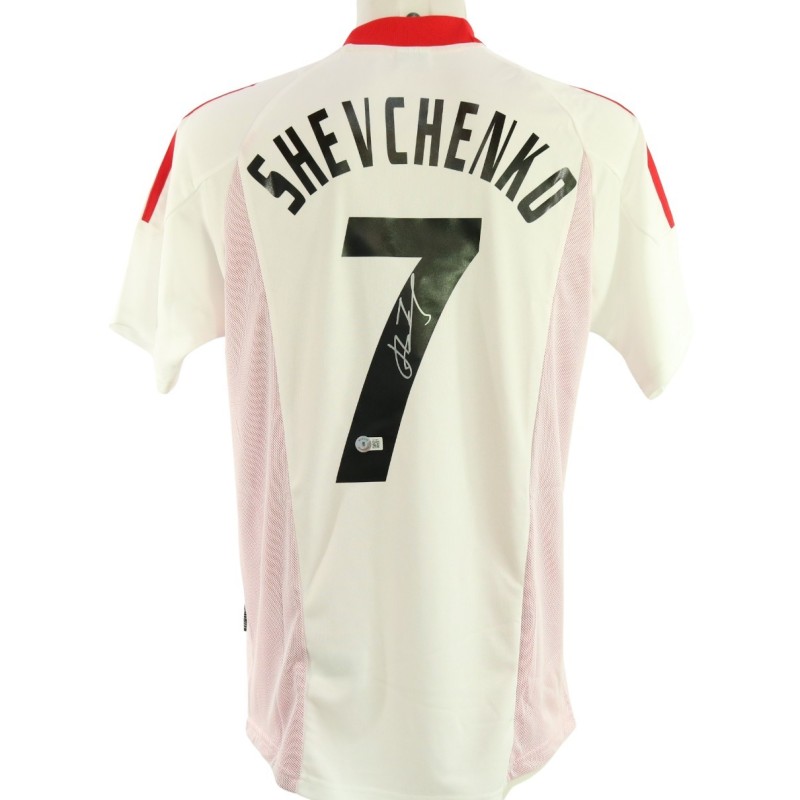 Shevchenko Official Milan Signed Shirt, UCL Final Manchester 2003