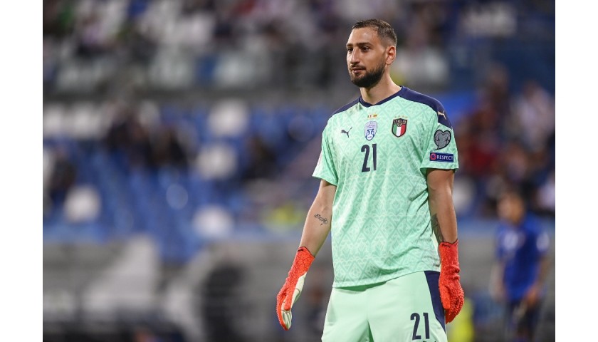 Donnarumma's Match-Issued Shirt, Italy-Lithuania 2021