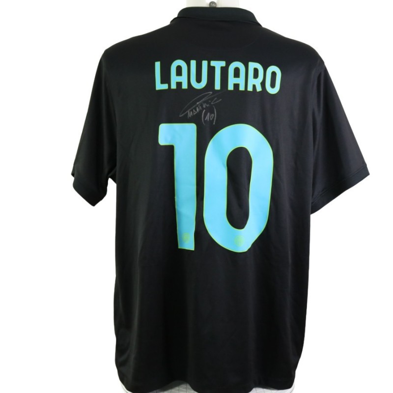 Official Inter Milan Lautaro Signed Shirt, 2021/22 