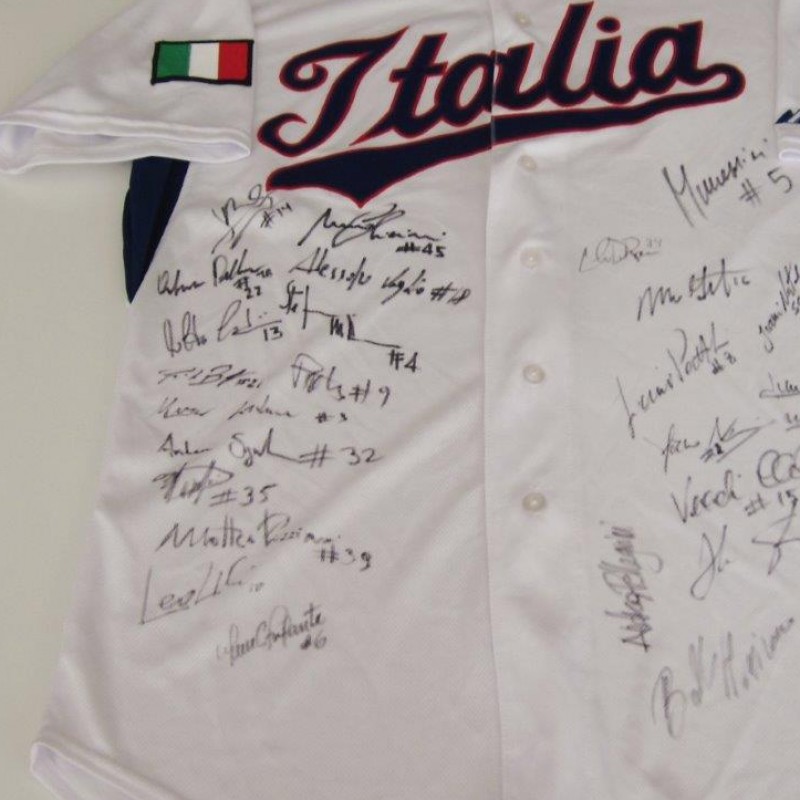 Italy National Team Baseball  Jersey 2012 signed by the team