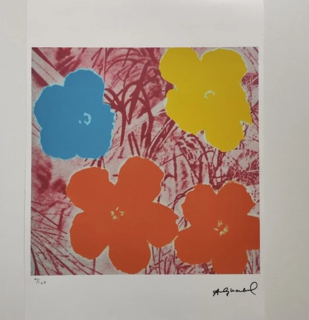 "Flowers" Lithograph Signed by Andy Warhol 