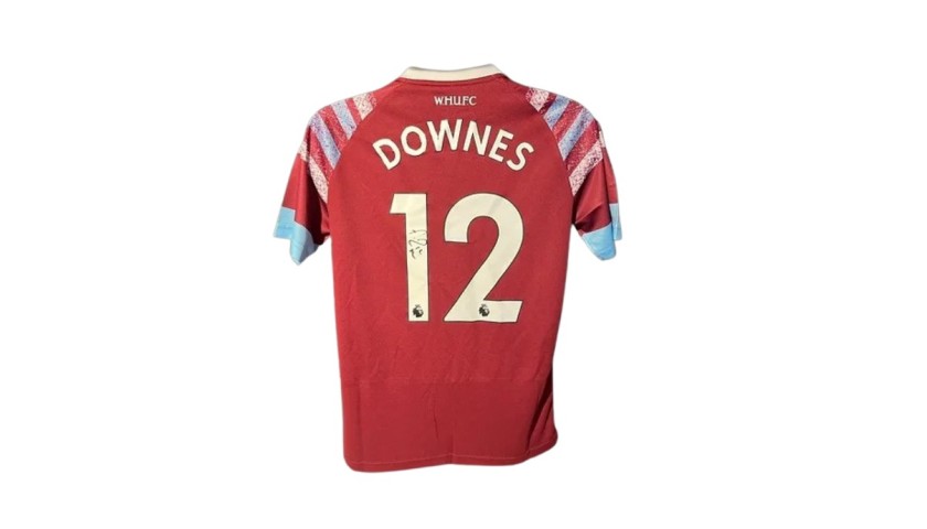 Maglia replica Flynn Downes West Ham, 2022/23 - Autografata