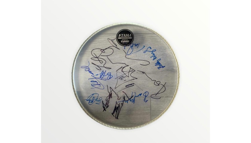 The Rolling Stones Band and Backin Band Signed Drumskin
