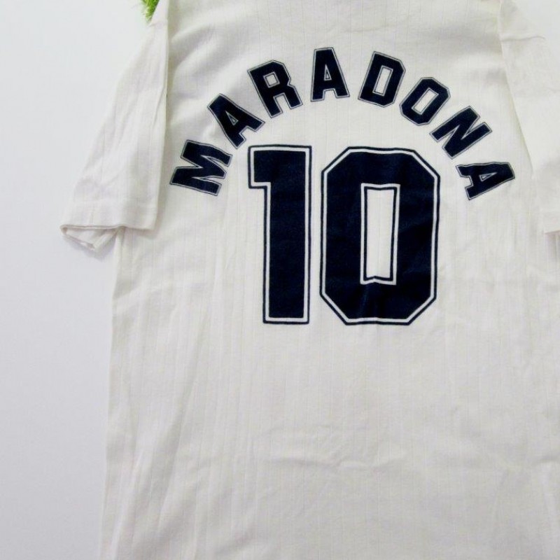 Maradona match issued shirt, testimonial Zico, 1989