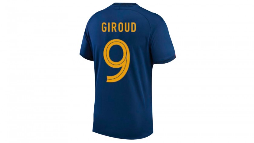 Giroud's France Shirt, 2022-2023, Signed with Personalized Dedication