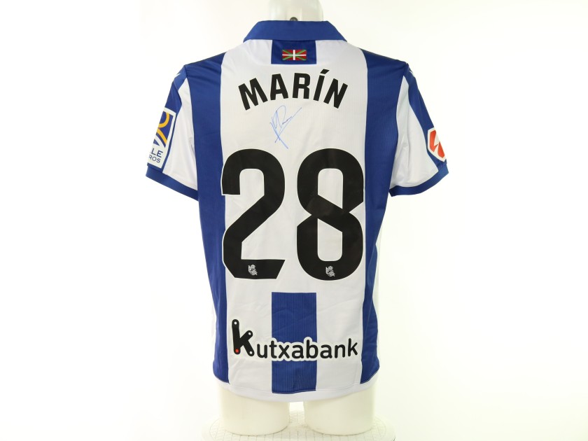 Marin's Real Sociedad vs Getafe Signed Unwashed Shirt, 2025