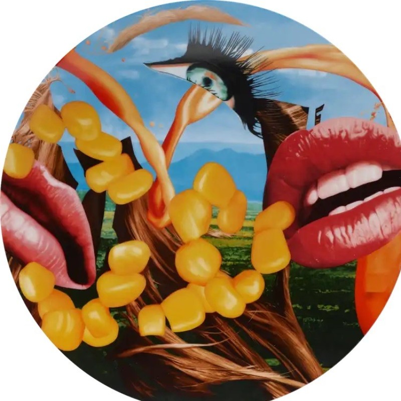 "Lips Plate" artwork by Jeff Koons