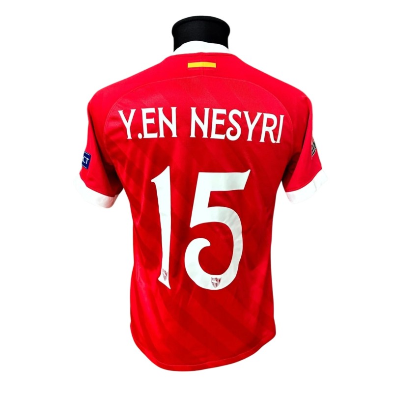 En-Nesyri's Sevilla Match-Issued Shirt, UCL 2020/21