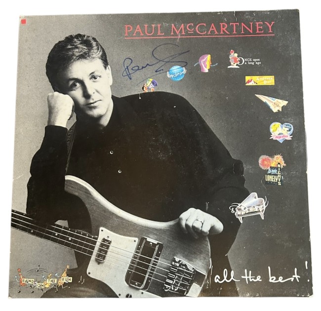 Paul McCartney of the Beatles Signed All The Best Vinyl LP