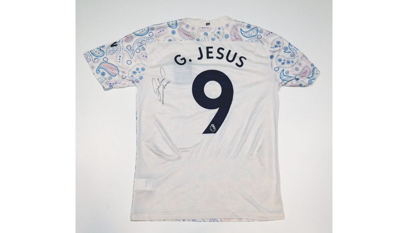Jesus' Man City Match-Issued Signed Shirt