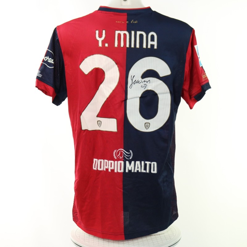 Maglia Mina Unwashed, Cagliari vs Atalanta 2024 - Autografata