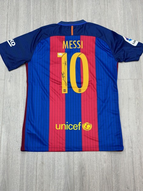 Lionel Messi's FC Barcelona 2016-17 Signed Shirt 