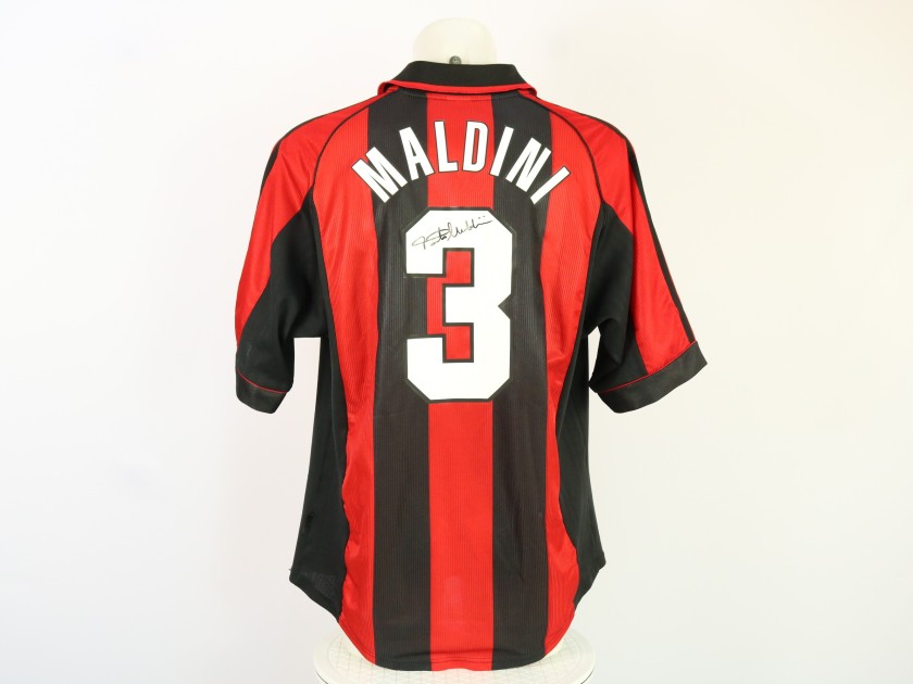 Maldini Official Milan Signed Shirt, 1998/99 