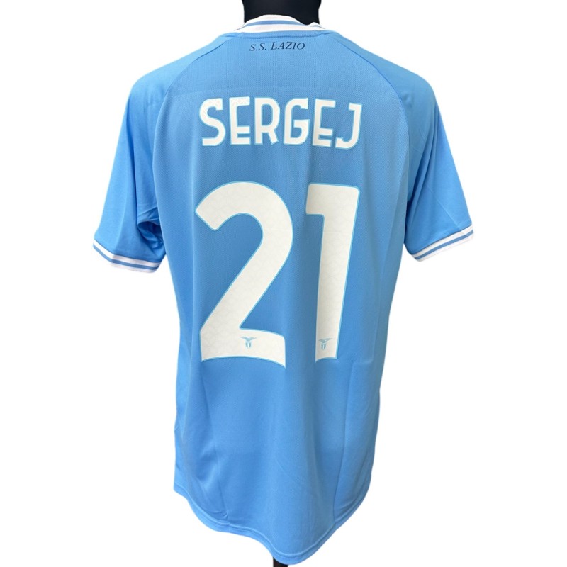 Sergej's Issued Shirt, Lazio vs Bologna 2023 - Mihajlovic Special Patch