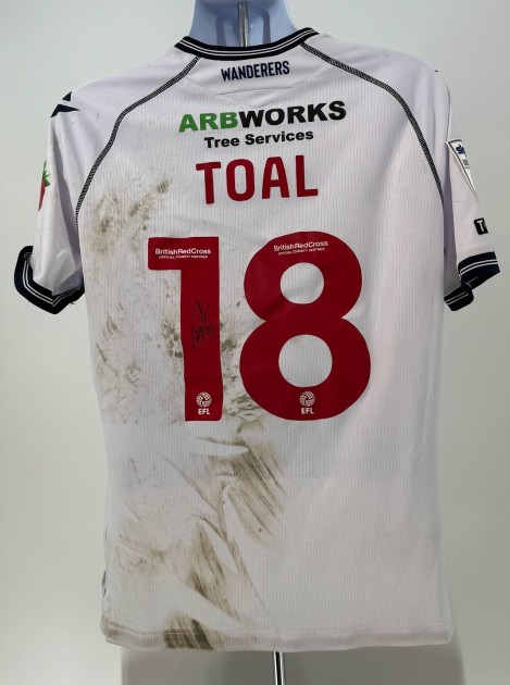 La maglia da gioco firmata da Eoin Toal per il Bolton Wanderers