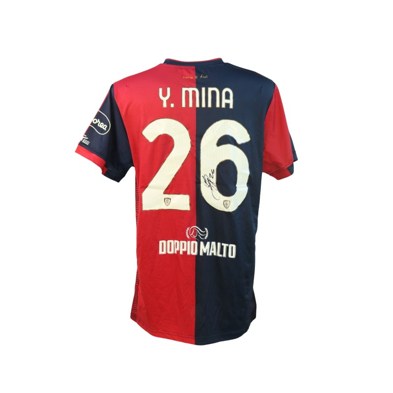 Maglia Mina Unwashed, Cagliari vs Torino 2024 - Autografata