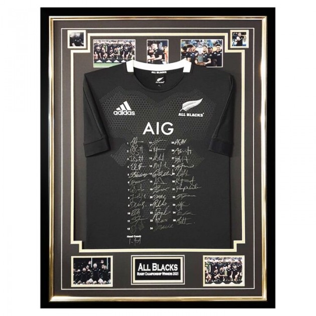 All Blacks Championship Winners 2021 Signed and Framed Shirt