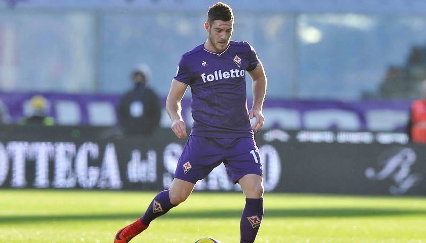 Veretout's Signed Match-Worn Fiorentina-Genoa Shirt, UNWASHED