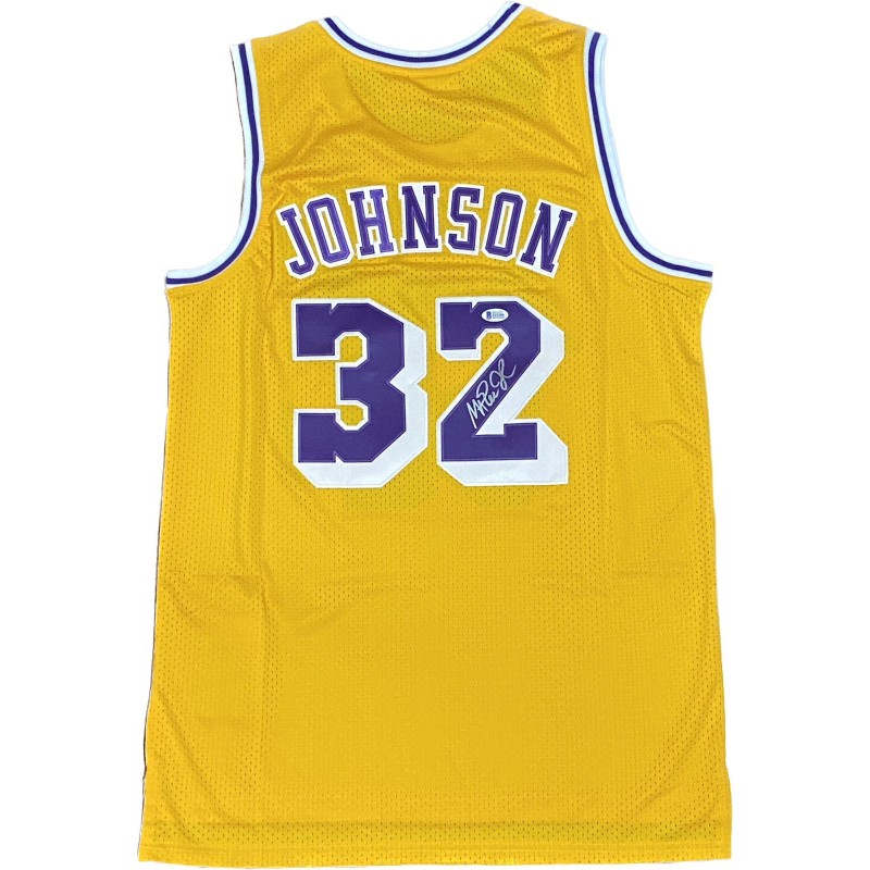 Magic Johnson's Lakers Signed Replica Jersey