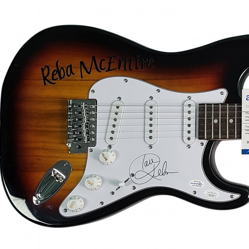 Reba McEntire Hand Signed Guitar