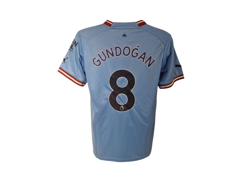 Maglia replica Manchester City 2022/23 firmata da Ilkay Gundogan 