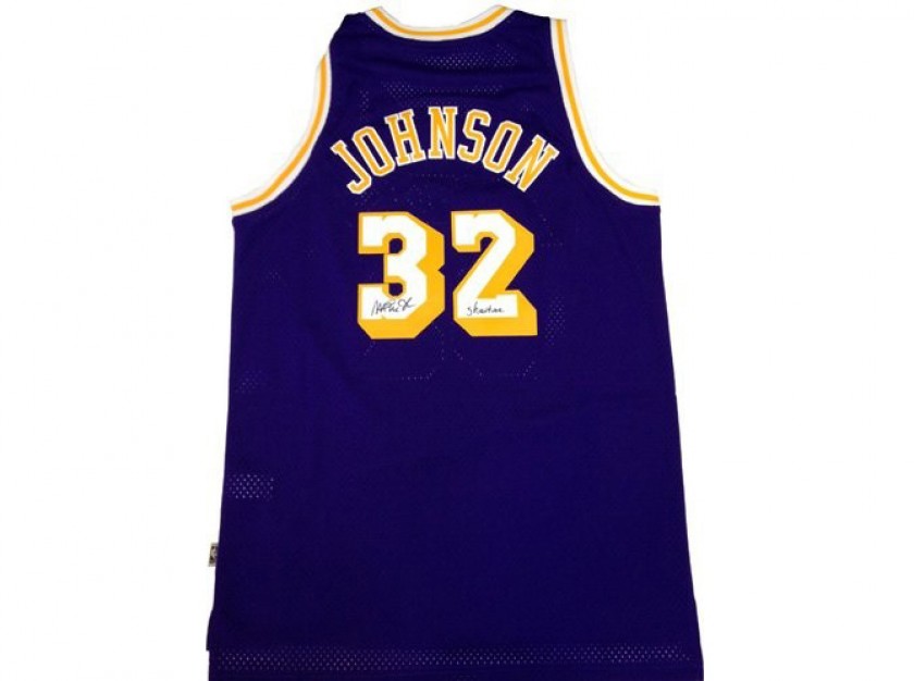 LA Lakers Basketball Jersey Signed by Magic Johnson