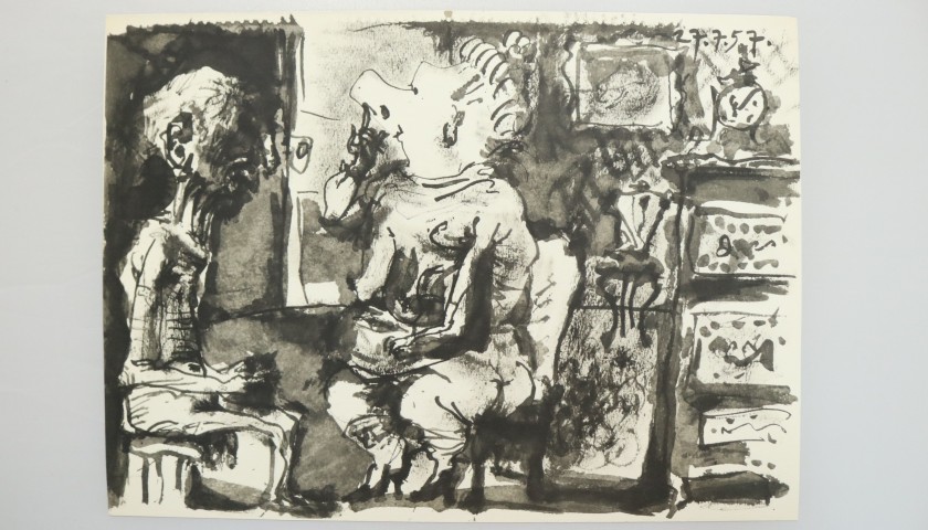 Original 1959 "Toros y Toreros" Lithograph Series by Pablo Picasso - Signed