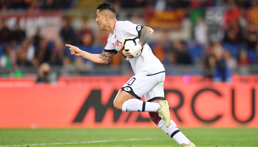 Lapadula's Signed Match-Worn 2018 Roma-Genoa Shirt