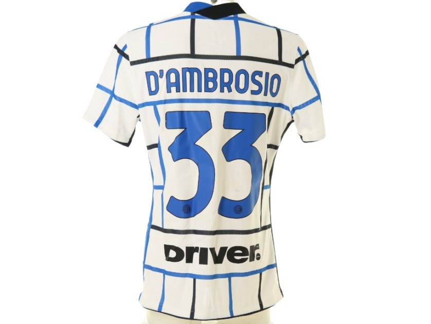 D'Ambrosio's Inter Match Shirt, 2020/21 - CharityStars