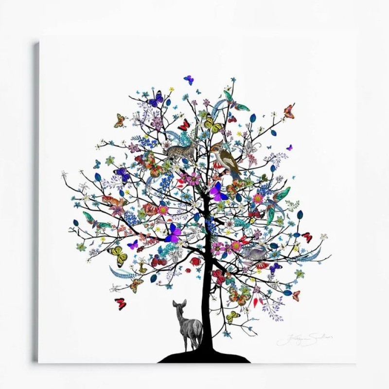 Stampa d'arte dell'albero del cervo di Blar di Kristjana S Williams