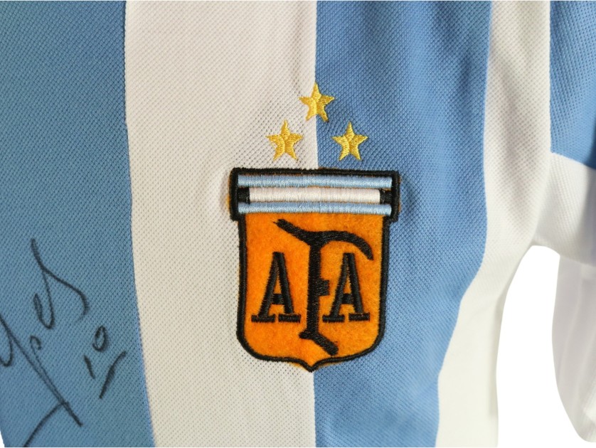 Maglia ufficiale Kempes Argentina - Autografata - CharityStars