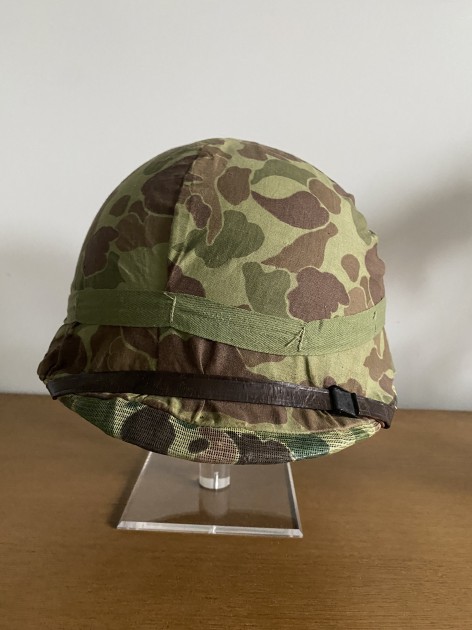 Original First Indochina War US M1 Helmet used by French troops, 1946-1954