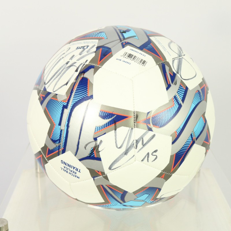 Pallone ufficiale UEFA Champions Legue, 2023/24 - Autografato dalla Juventus