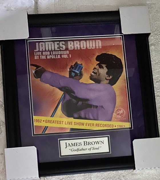 James Brown Signed and Framed Record Album