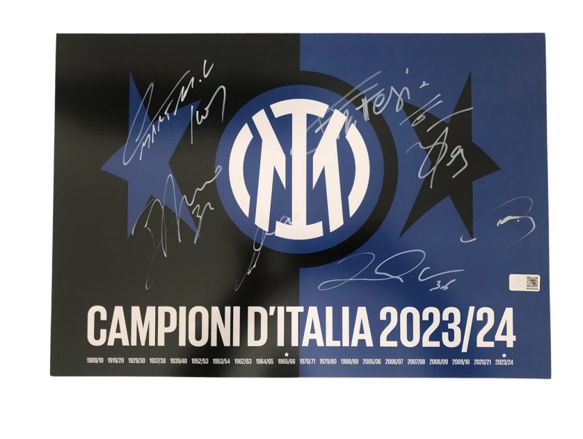 Poster Scudetto Inter, 2023/24 - Autografato dalla rosa