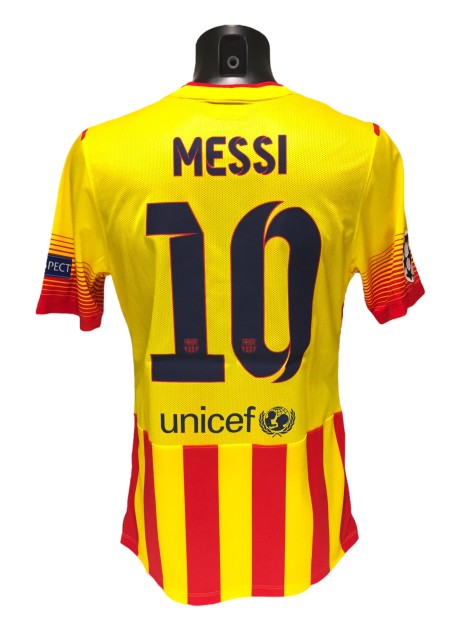 Lionel Messi's FC Barcelona 2013 Match-Issued Shirt, vs AC Milan