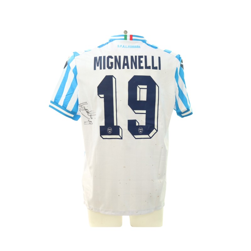 Mignanelli's Signed Unwashed Shirt, Pontedera vs SPAL 2024 