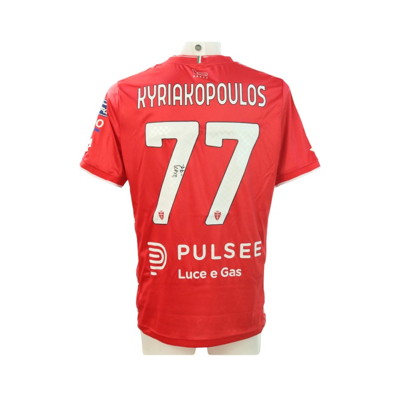 Kyriakopoulos' Signed Unwashed Shirt, Monza vs Roma 2024