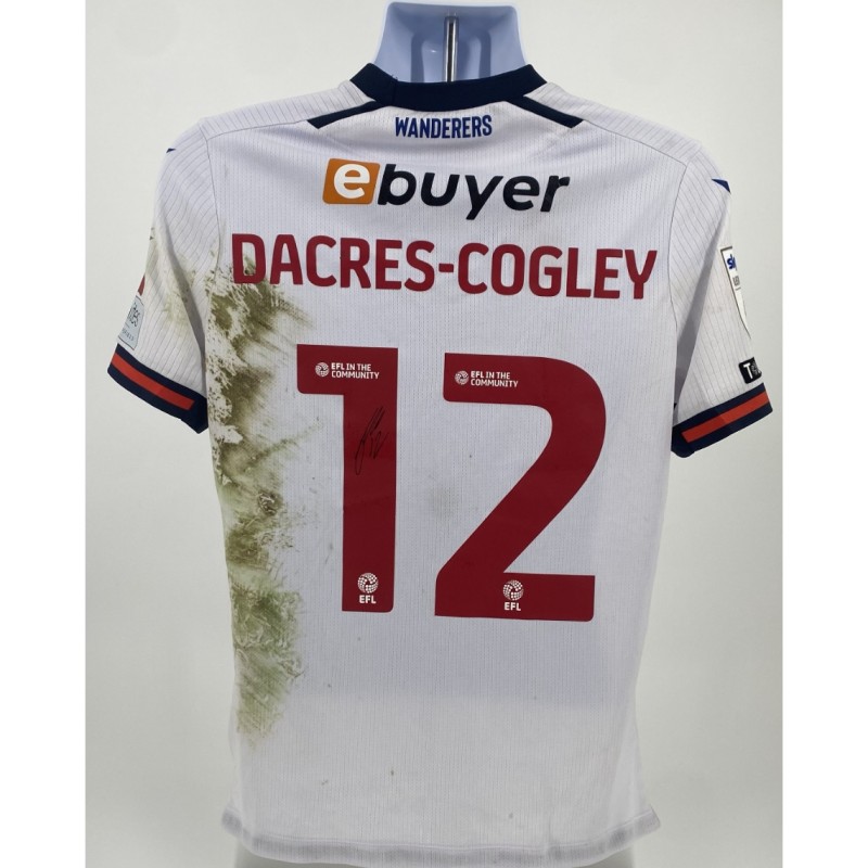 Maglia autografata di Josh Dacres-Cogley del Bolton Wanderers contro l'Exeter City