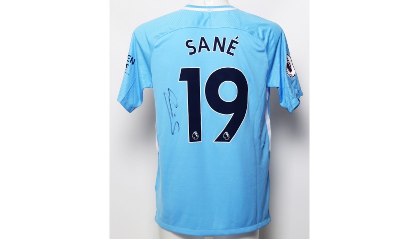 Manchester City FC Shirt Signed by Leroy Sane from 2018