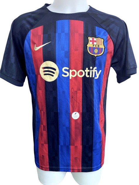 Barcelona Replica Shirt, 2022/23 - Signed by Pau Cubarsí