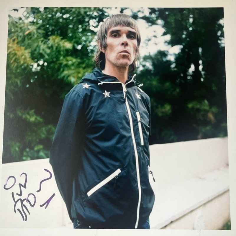 Ian Brown of The Stone Roses Signed Picture
