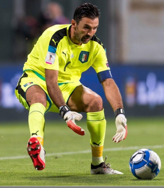 Buffon's Match-Issued and Signed Shirt, Italy vs Israel 2017